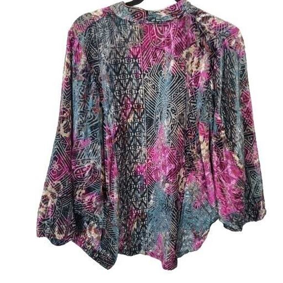Anthropologie Velvet Burnout Kimono Whimsigoth Fairy Grunge Size XS/S Indie Boho - Picture 9 of 9